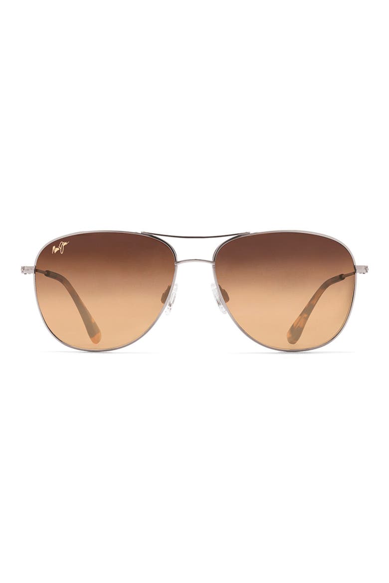 Cliff House 59mm Polarized Aviator Sunglasses, Main, color, GOLD