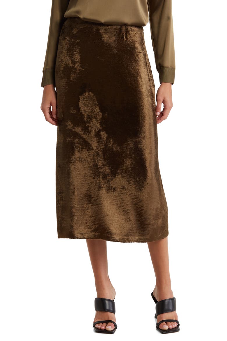Panne Sweater Skirt, Main, color, VINE