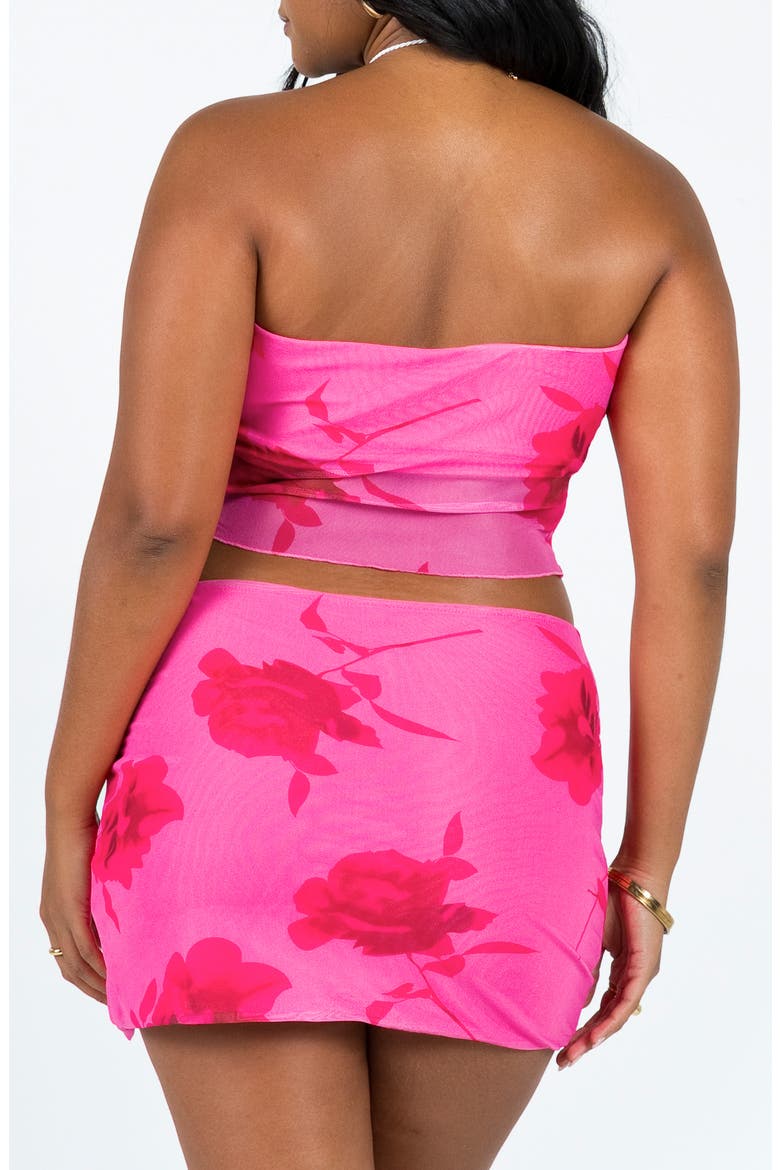 Corella Floral Tube Top & Miniskirt Set, Alternate, color, PINK
