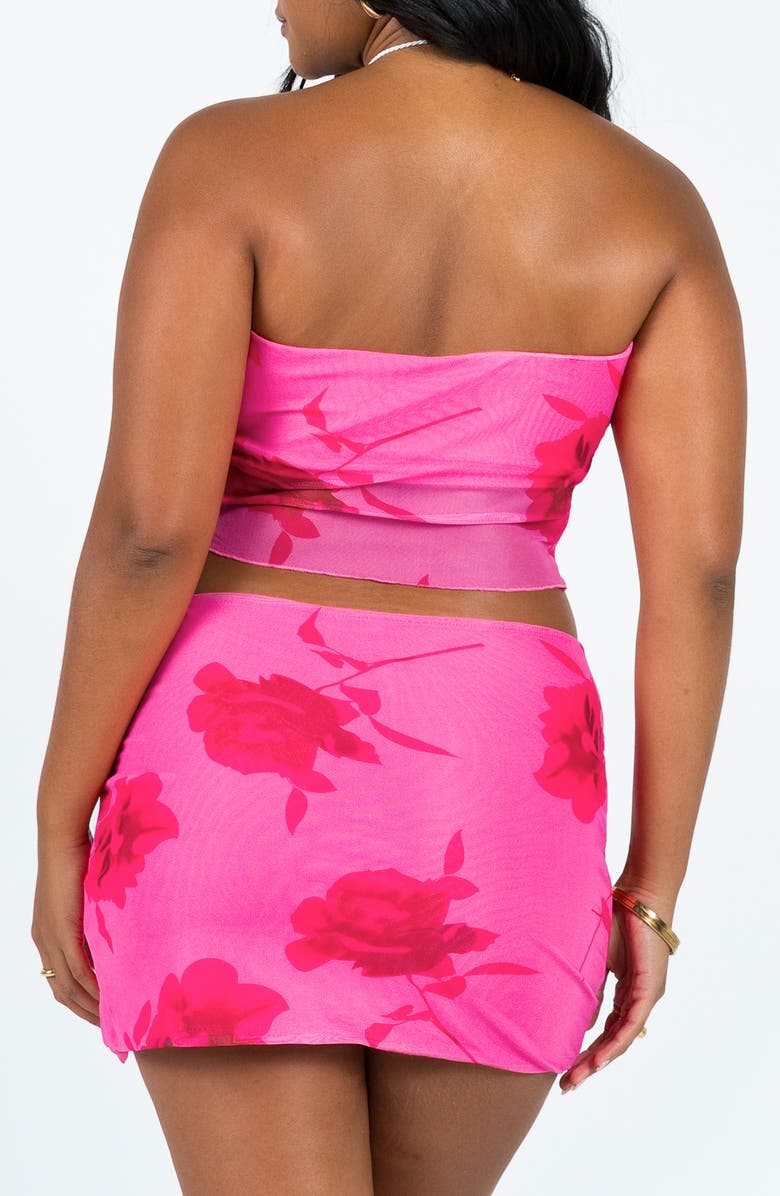Princess Polly Corella Floral Tube Top & Miniskirt Set, Alternate, color, Pink