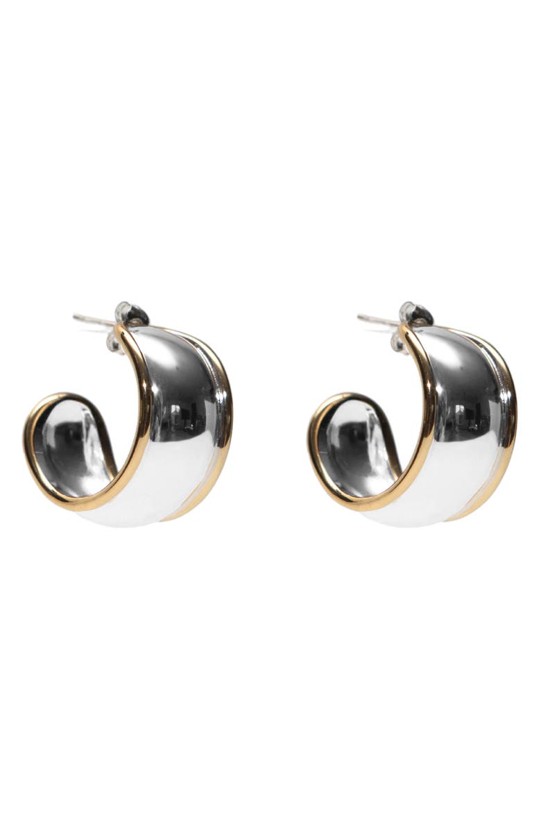 ARGENTO VIVO Two-Tone Hoop Earrings, Main, color, Two Tone