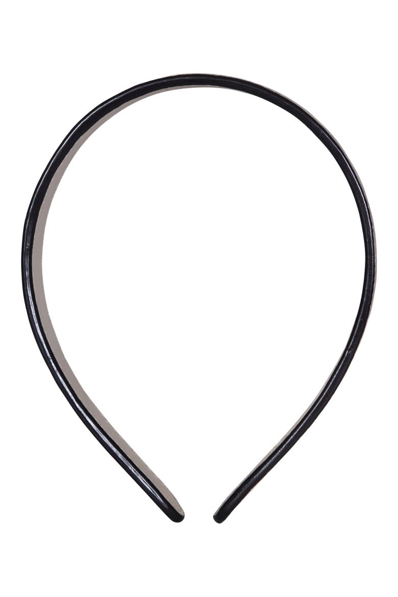 Signature Leather Headband, Alternate, color, OFF WHITE
