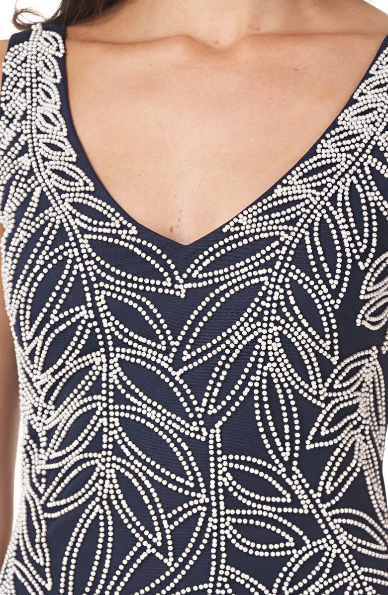 JS Collections Beaded Sleeveless Midi Dress, Alternate, color, 