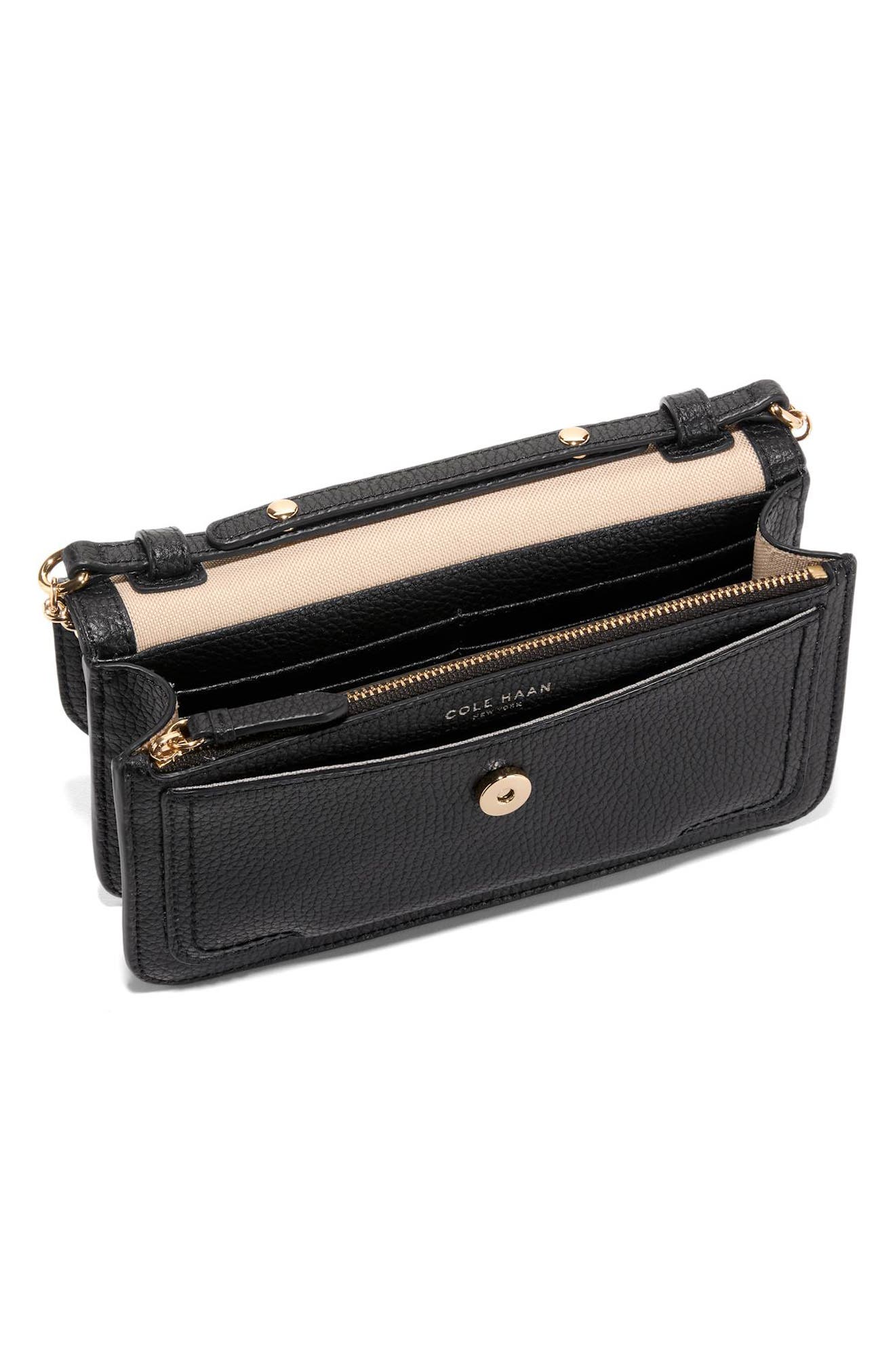 Leighton Wallet on a Chain, Alternate, color, BLACK
