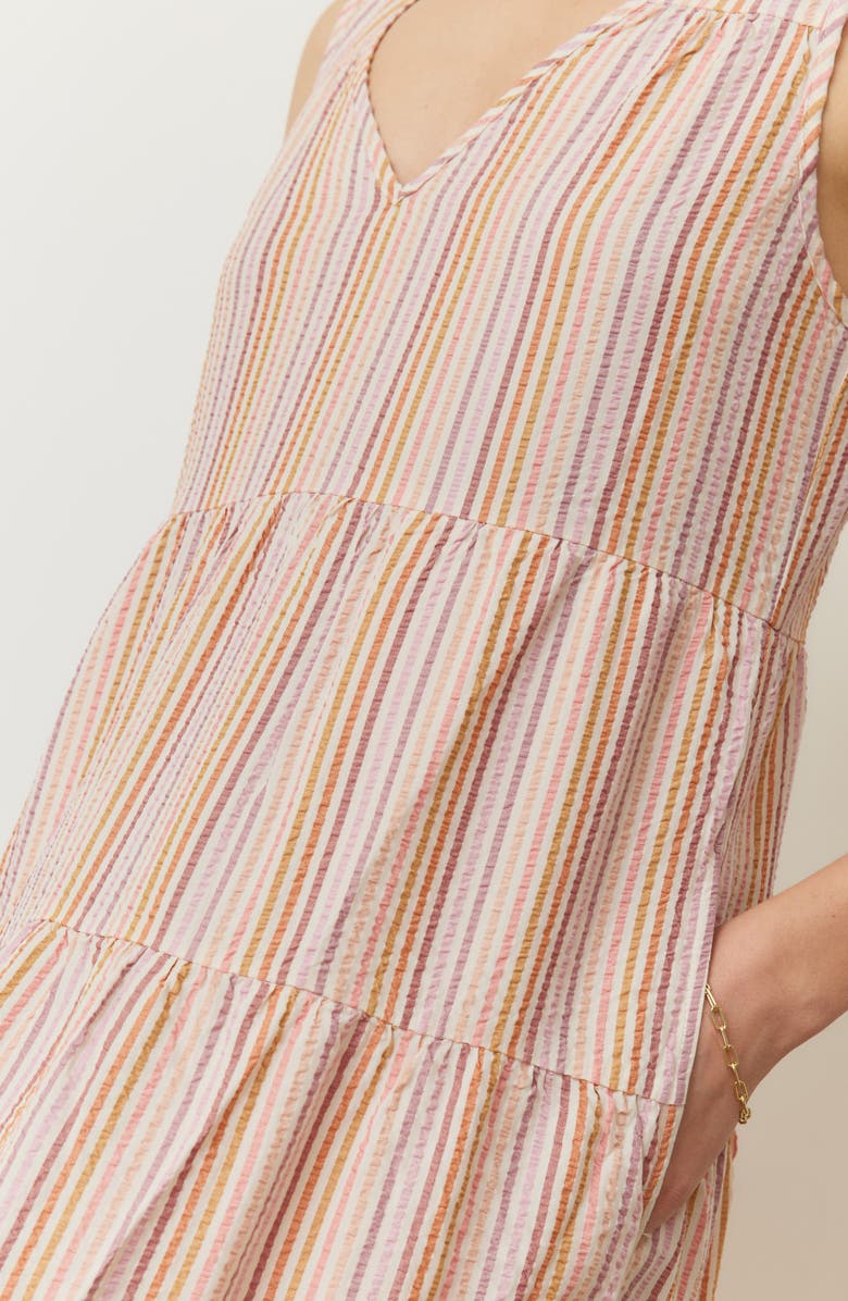 Marine Layer Corinne Stripe Sleeveless Maxi Dress, Alternate, color,