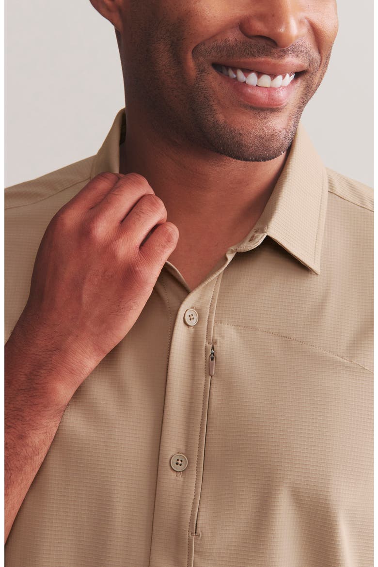 Invictus Ripstop Button-Up Shirt, Alternate, color, TAUPE BROWN