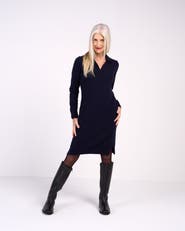 Kettlewell Trophy Neck Wool Shirt Dress