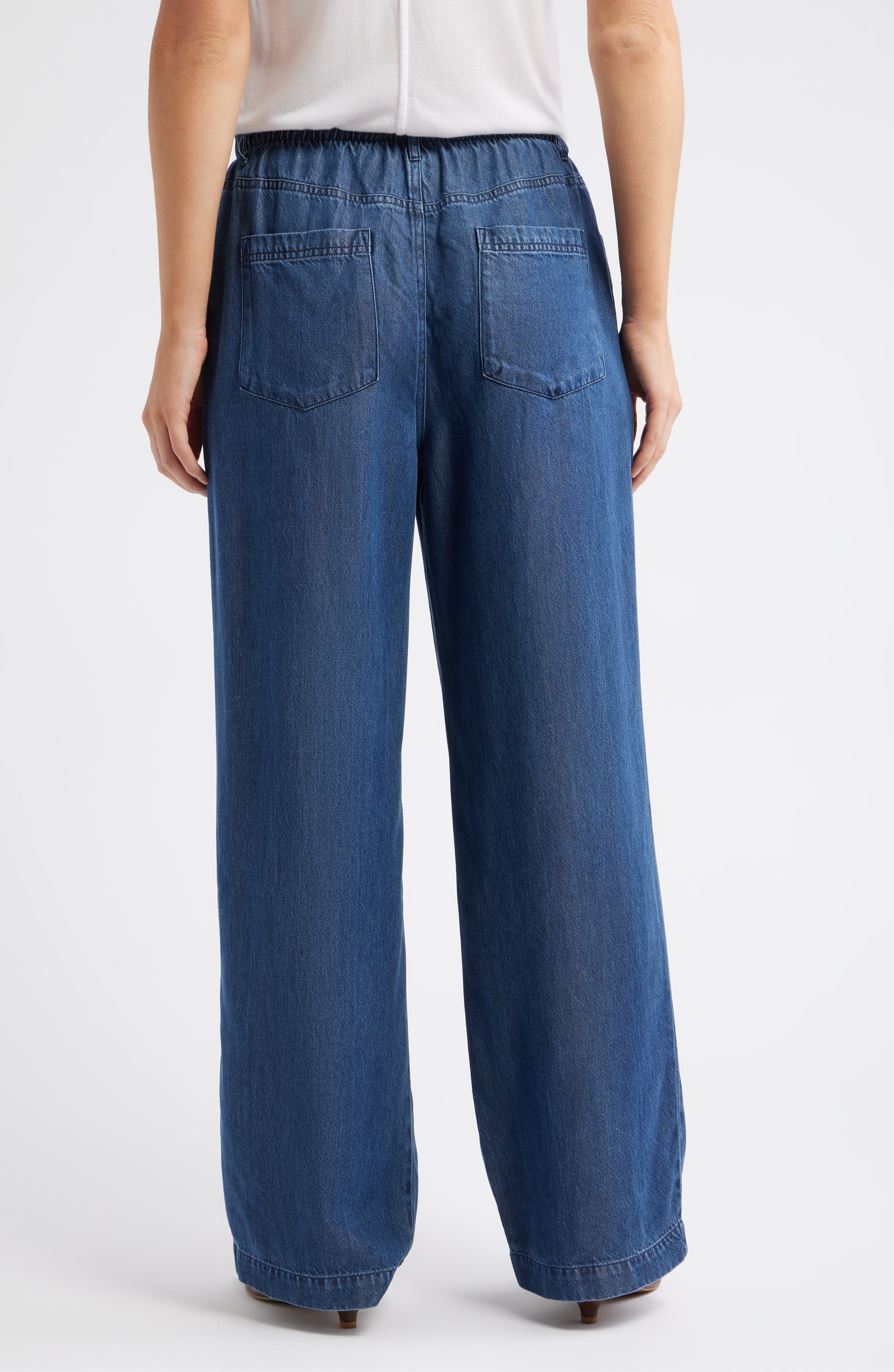 Wide Leg Crop Denim Pants - image 2