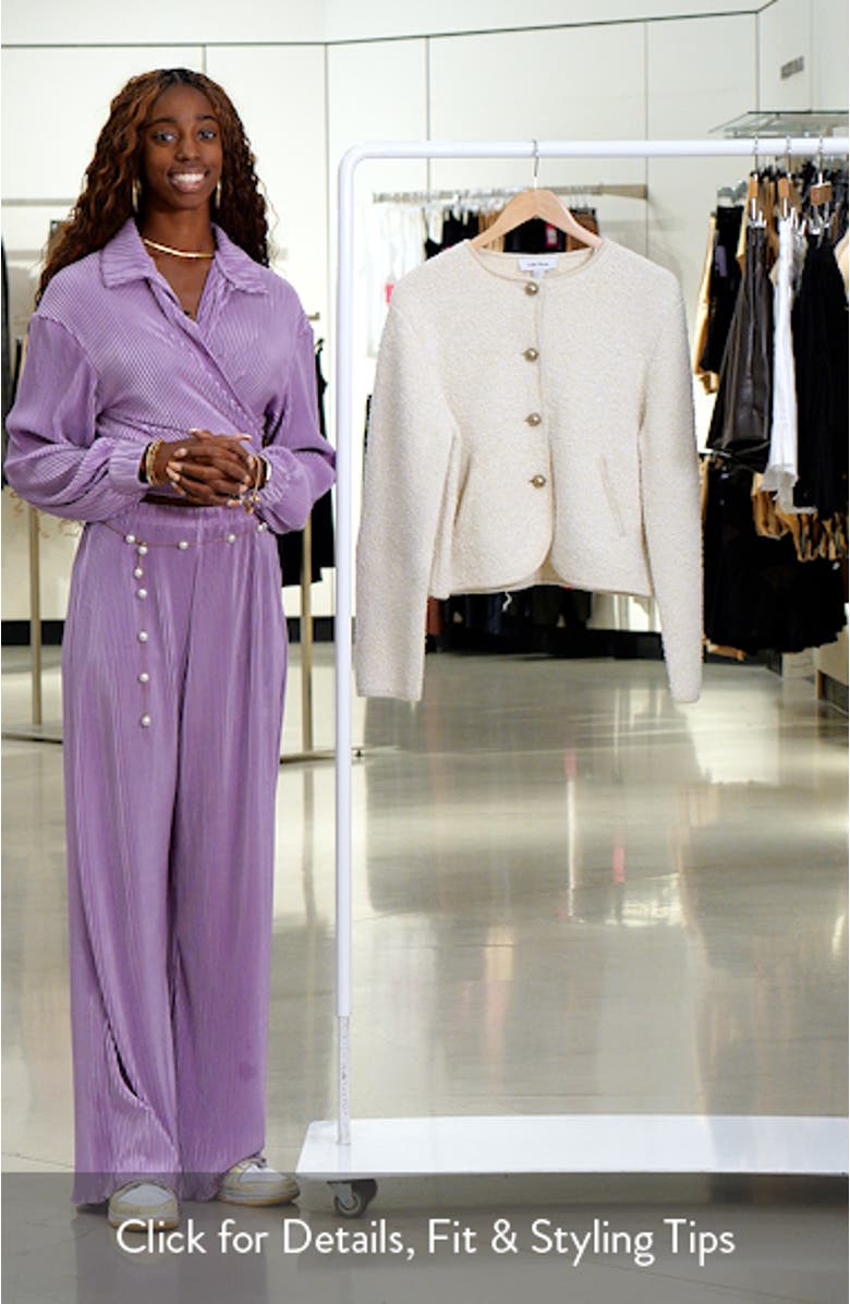 Glitter Cotton Blend Cardigan, sales video thumbnail