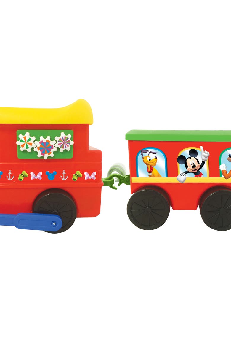 Kiddieland Disney Mickey Mouse 2In1 Battery powered Rideon Choo Choo Train, Alternate, color, Multicolored