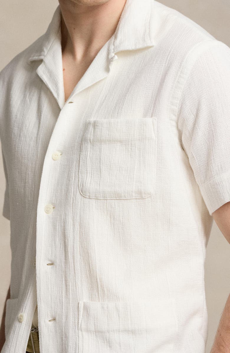 Polo Ralph Lauren Classic Fit Textured Camp Shirt, Alternate, color,