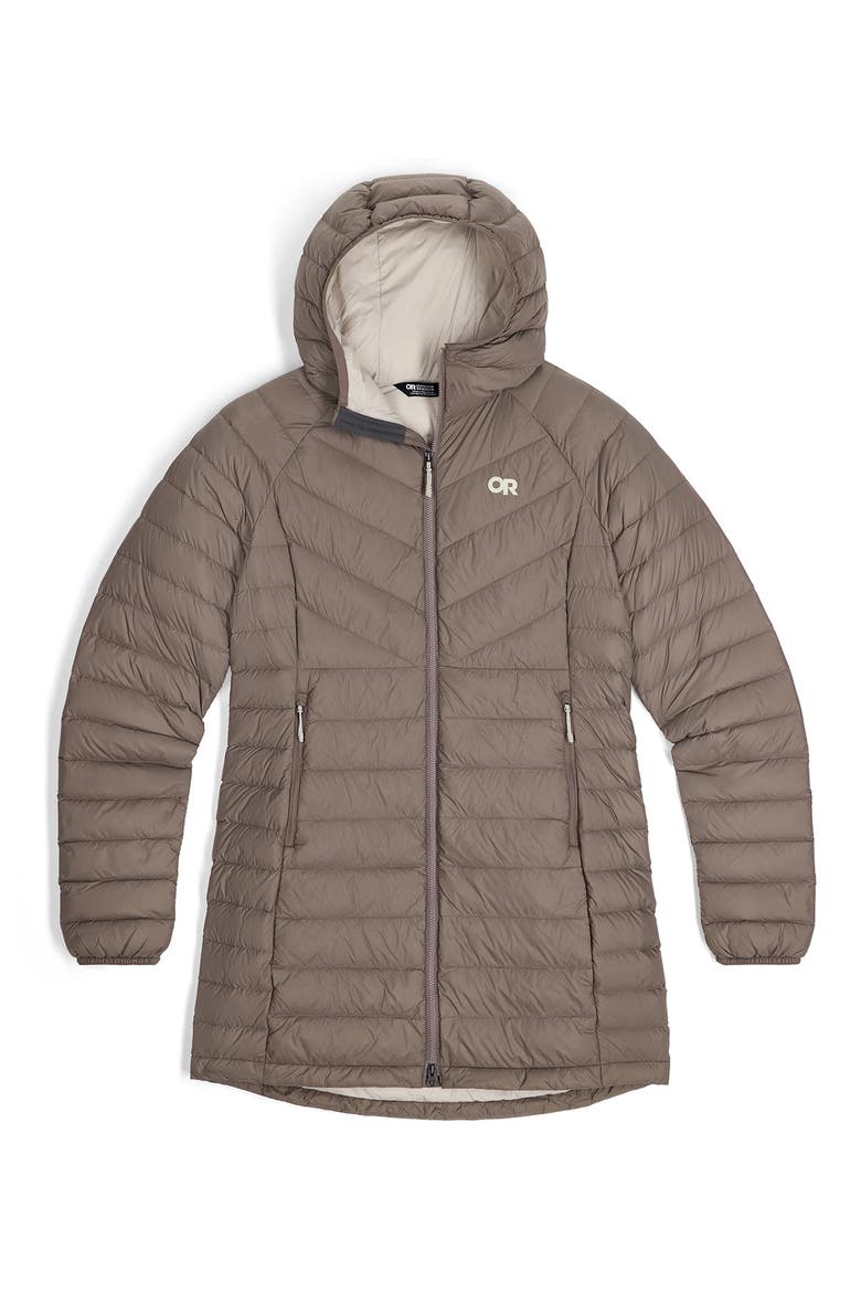 Transcendent Water Resistant 800 Fill Power Down Coat, Alternate, color, SABLE