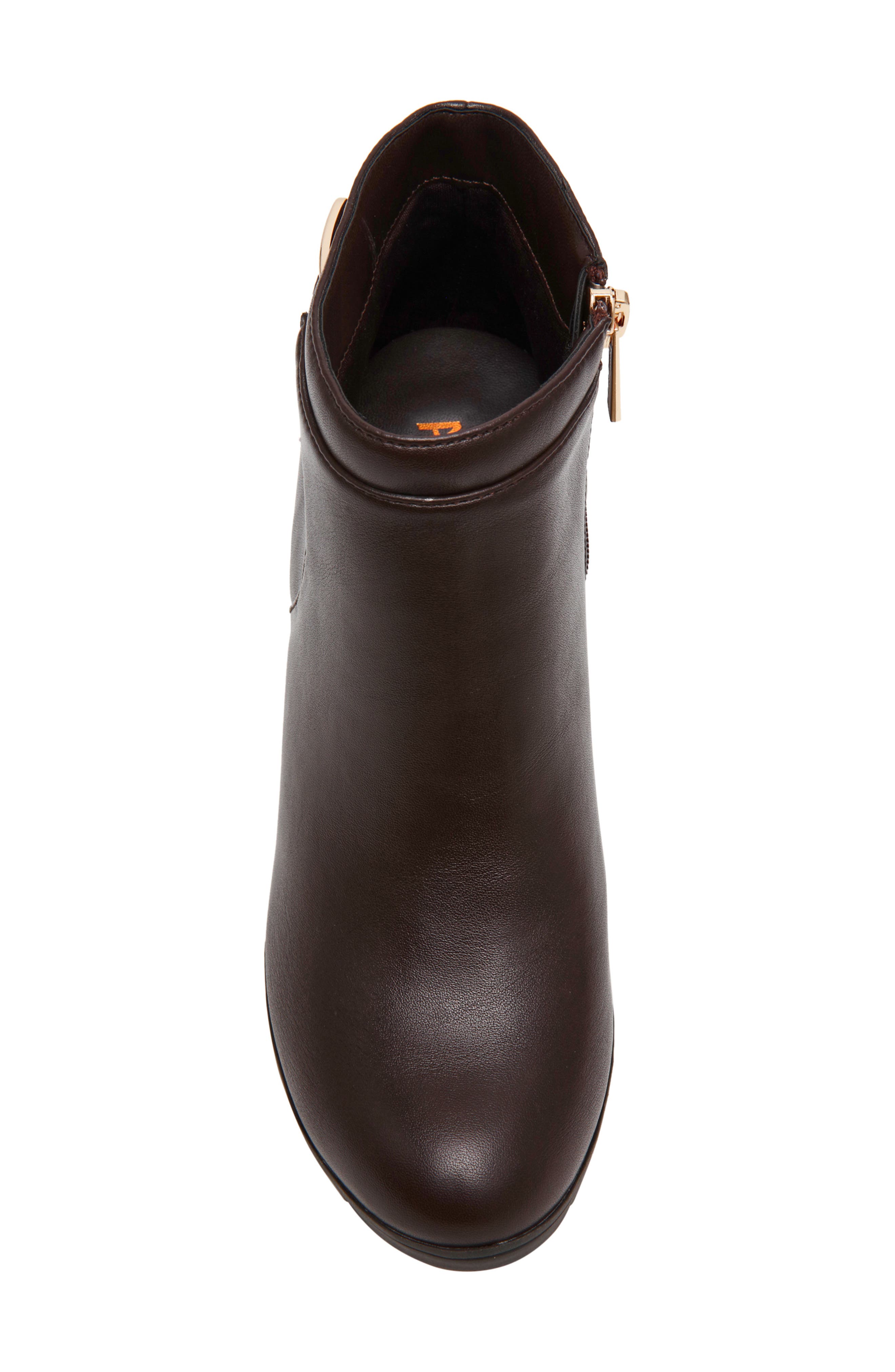 Raima Faux Leather Bootie, Alternate, color, BROWN PU