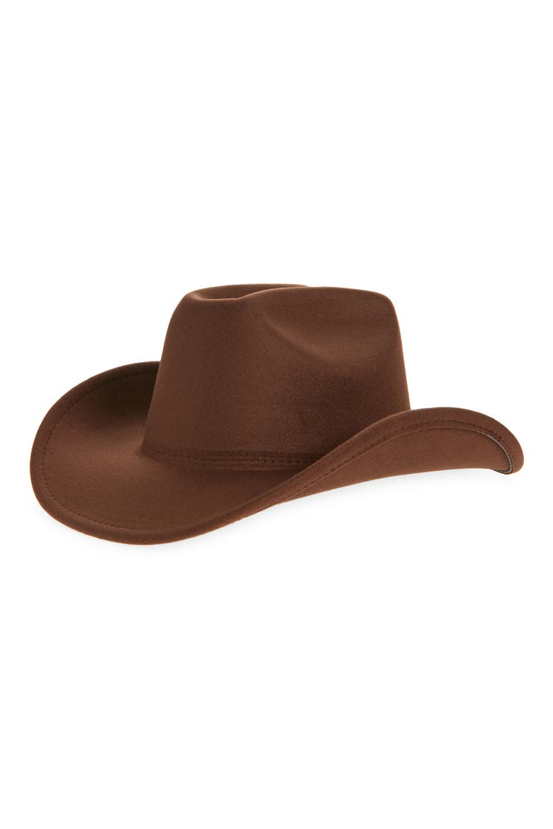 Western Cowboy Hat, Main, color, DARK BROWN