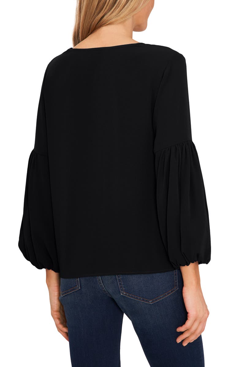 CeCe Balloon Sleeve Crepe Blouse, Alternate, color, 