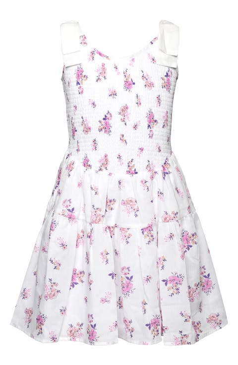 Kids' Floral Smocked Bodice Sundress (Big Kid)