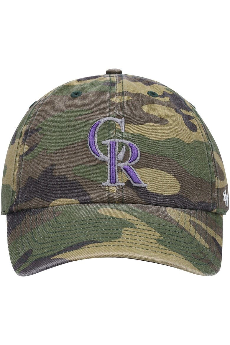 Men's '47 Camo Colorado Rockies Team Clean Up Adjustable Hat, Alternate, color, Camo