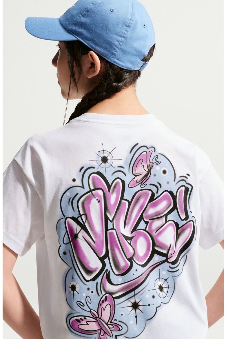 Kids' Airbrush Graphic T-Shirt, Alternate, color, WHITE