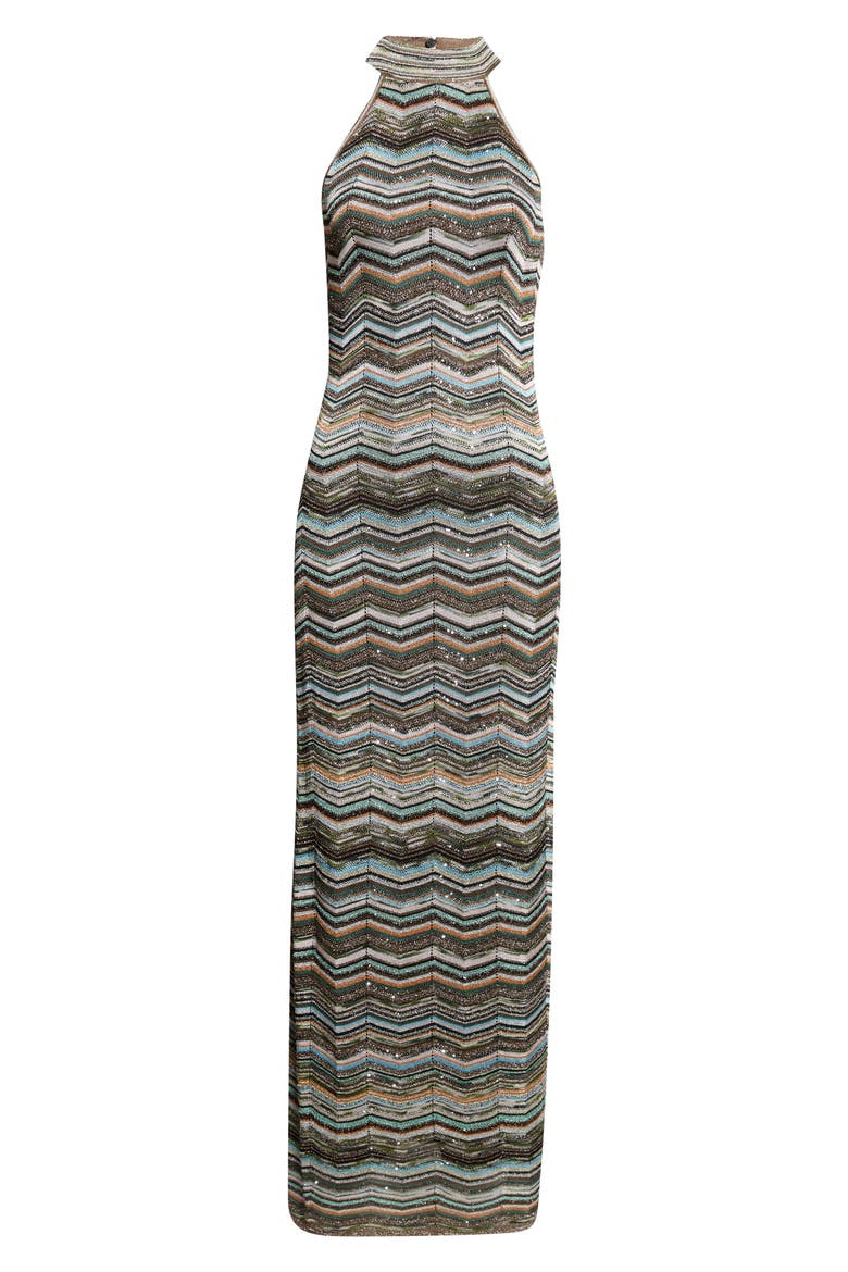 Sequin Metallic Jacquard Maxi Sweater Dress, Main, color, SMSPO