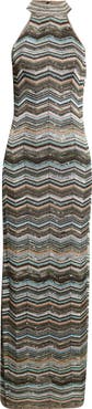 Missoni Sequin Metallic Jacquard Maxi Sweater Dress