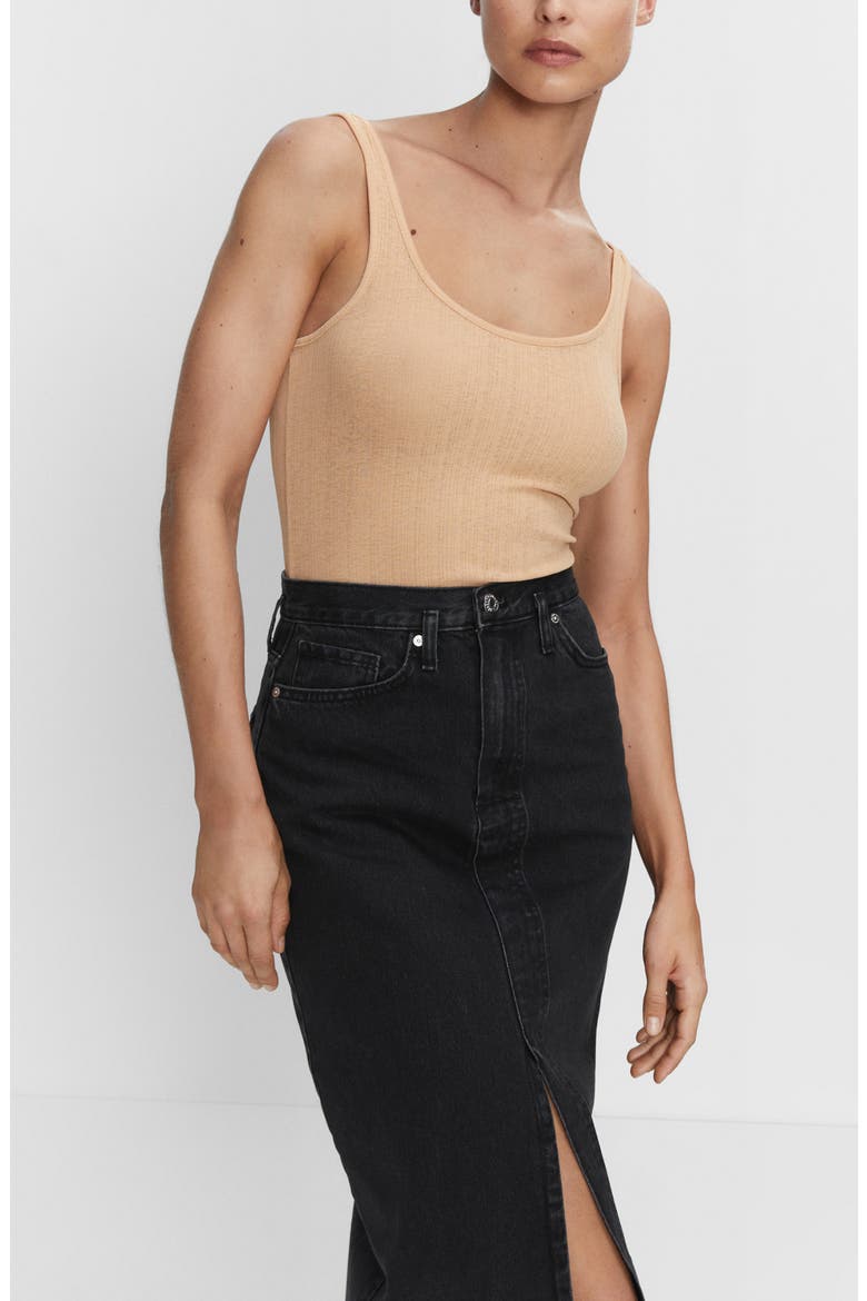 Denim Midi Skirt, Alternate, color, BLACK DENIM