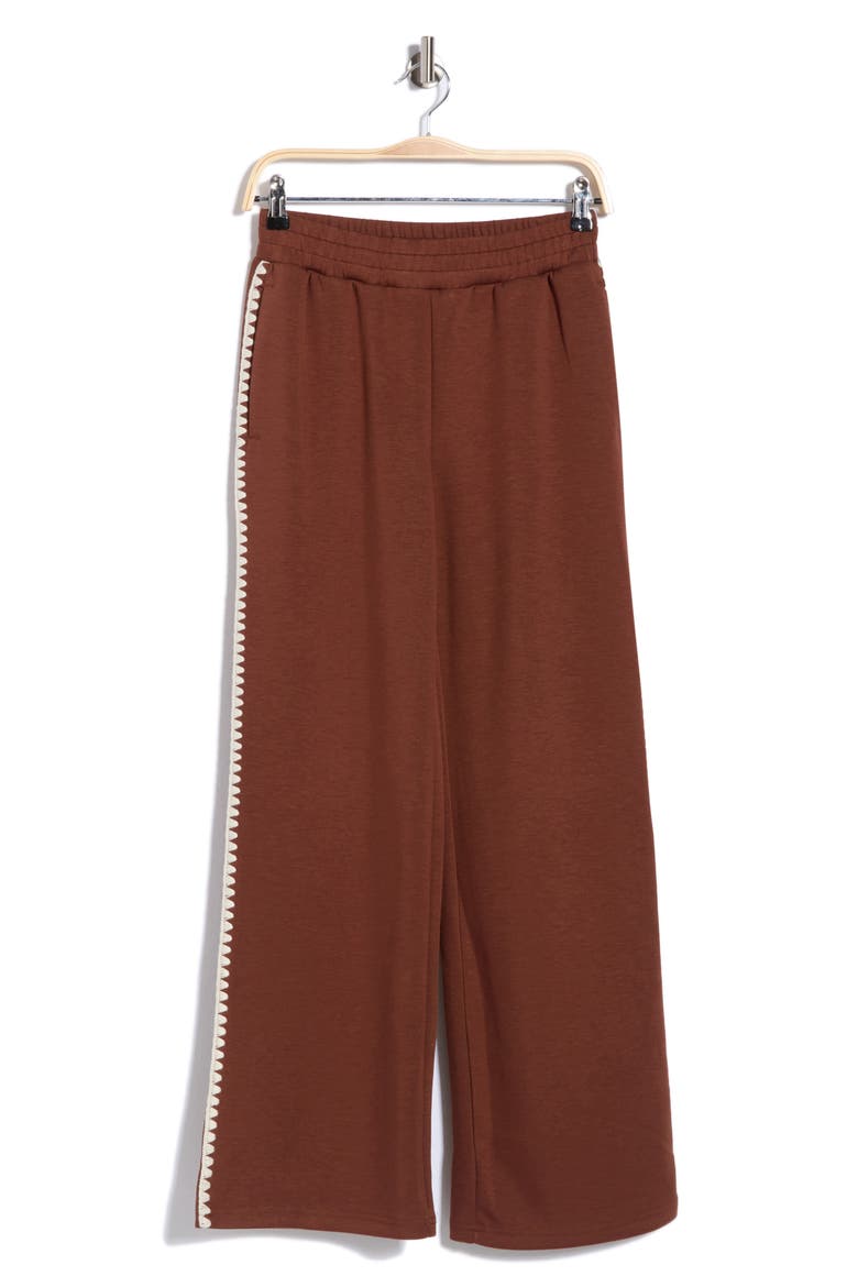 Scuba Knit Pants, Main, color, BROWN