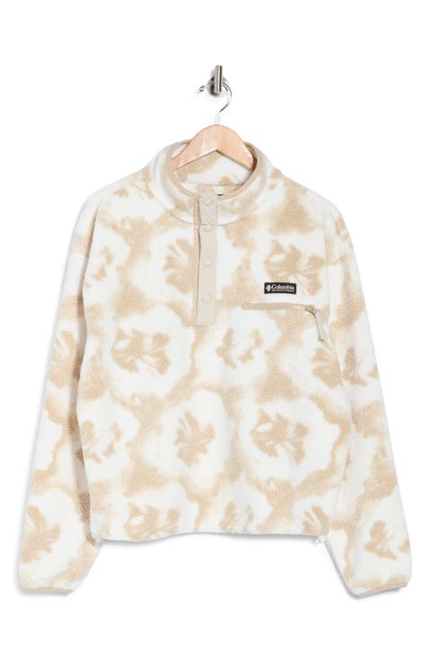 Helvetia II Print Crop Fleece Pullover