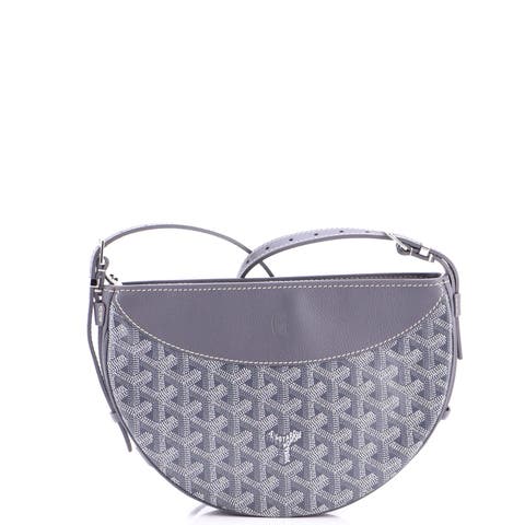 Hirondelle Shoulder Bag Coated Canvas and Leather
