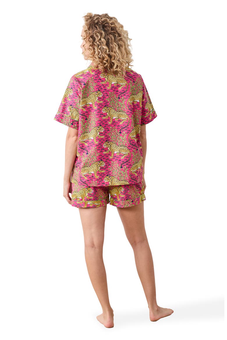 Short PJ Set, Alternate, color, Hot Pink