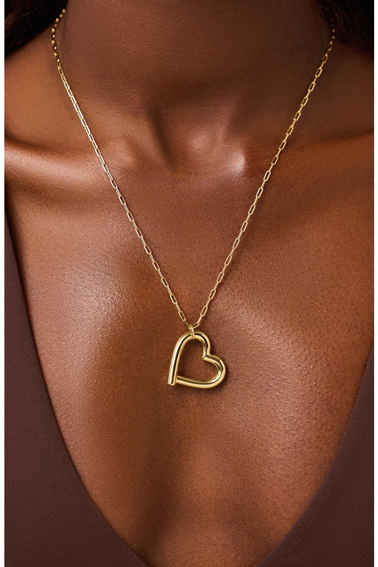 Heart Necklace - Delilah, Alternate, color, Gold