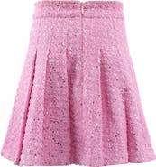 Lola + The Boys Denim Sparkle Pleated Skirt