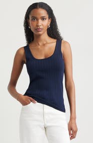 Nordstrom Slim Scoop Neck Rib Tank