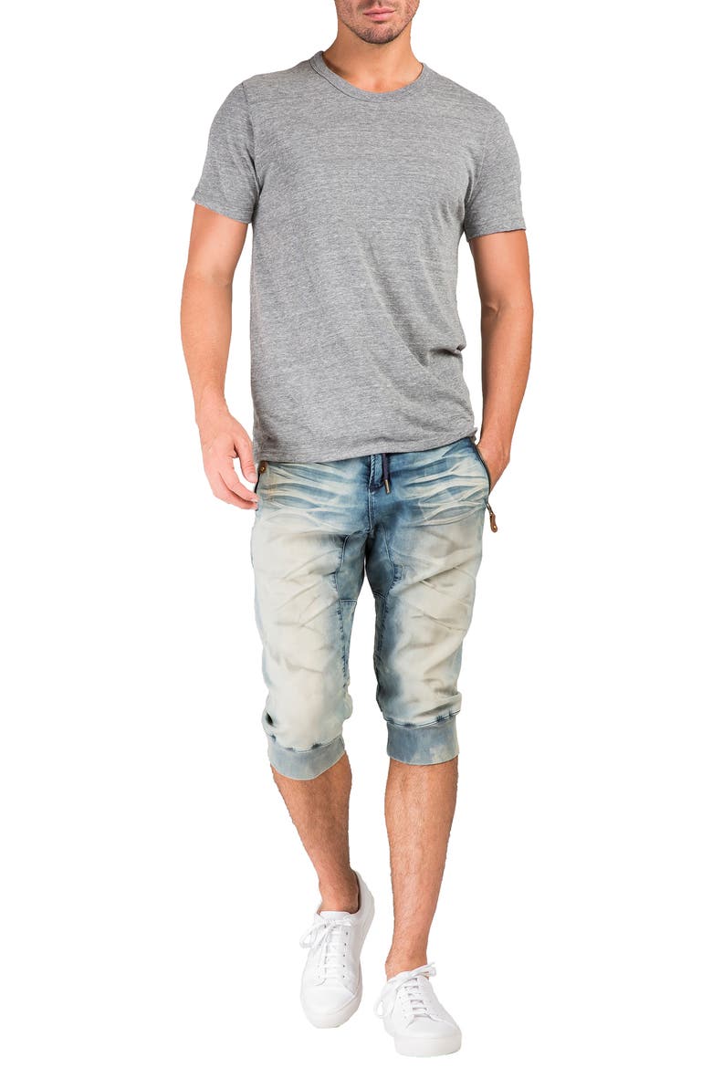 Denim Wash Capri Joggers, Alternate, color, MOJAVE