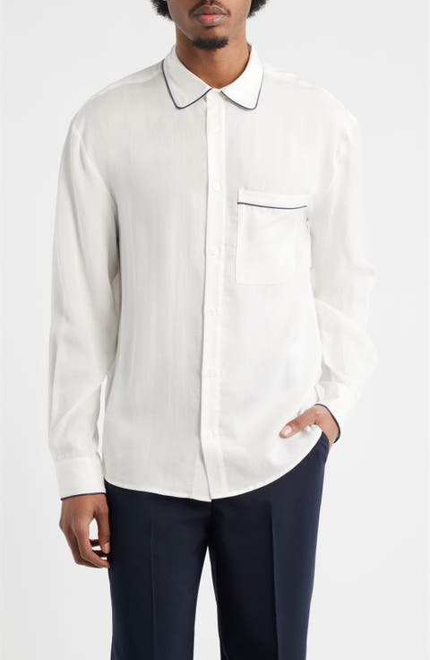 Jordan Regular Fit Piping Button-Up Shirt