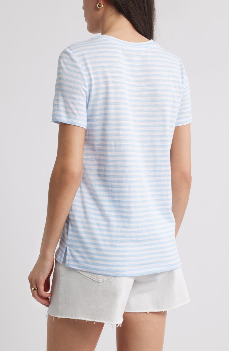 Caslon<sup>®</sup> Cotton & Modal T-Shirt, Alternate, color, Blue Windsurfer Brooke Stripe