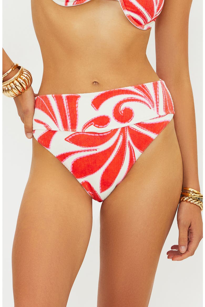 Highway High Waist Bikini Bottoms, Main, color, SUNSHINE DUNES