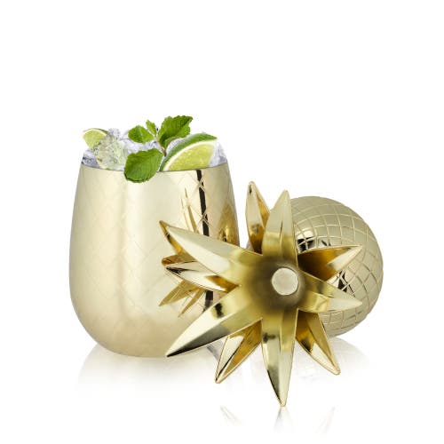 Viski Pacific Pineapple Tumbler In Gold