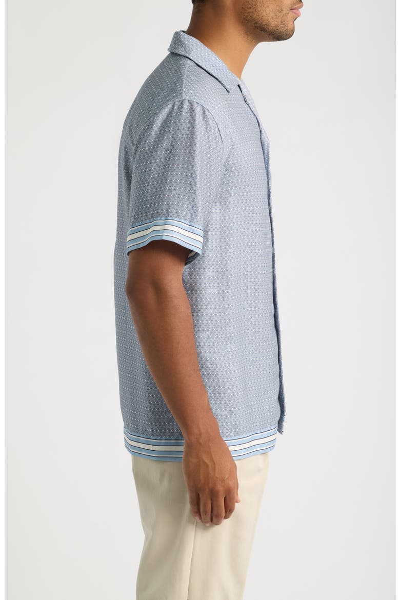 Lucena Tile Print Camp Shirt, Alternate, color, POWDER BLUE-07