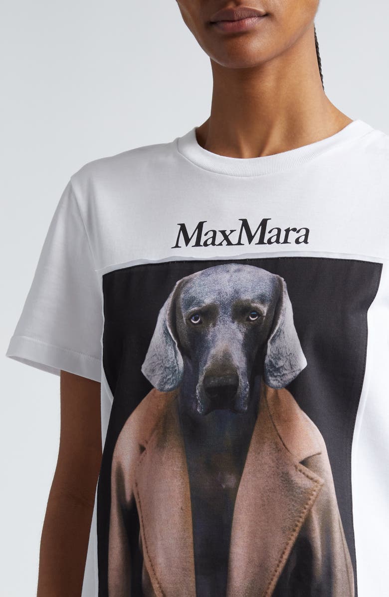 Max Mara Face Powder Weimaraner Graphic T-Shirt, Alternate, color, 