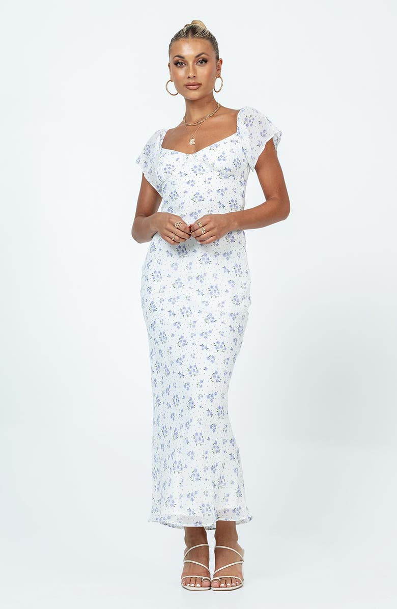 Princess Polly Hera Floral Maxi Dress, Alternate, color, White