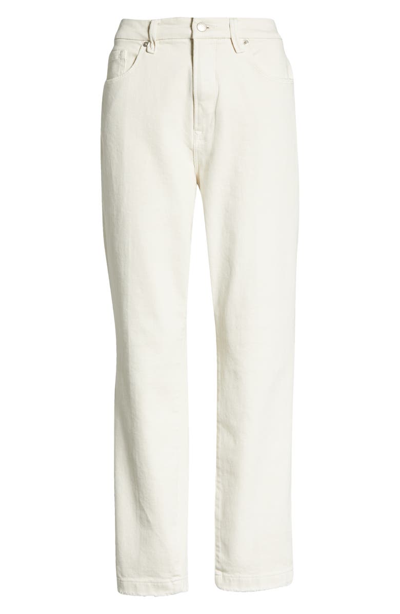 Good American Good Classic High Waist Straight Leg Jeans, Alternate, color, Bone001