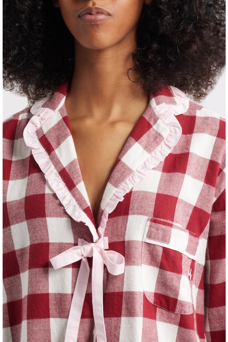 Antonella Gingham Organic Cotton Pajamas, Alternate, color, PINK