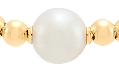 Frankie & Zoe 8mm Pearl Beaded Bracelet In Gold