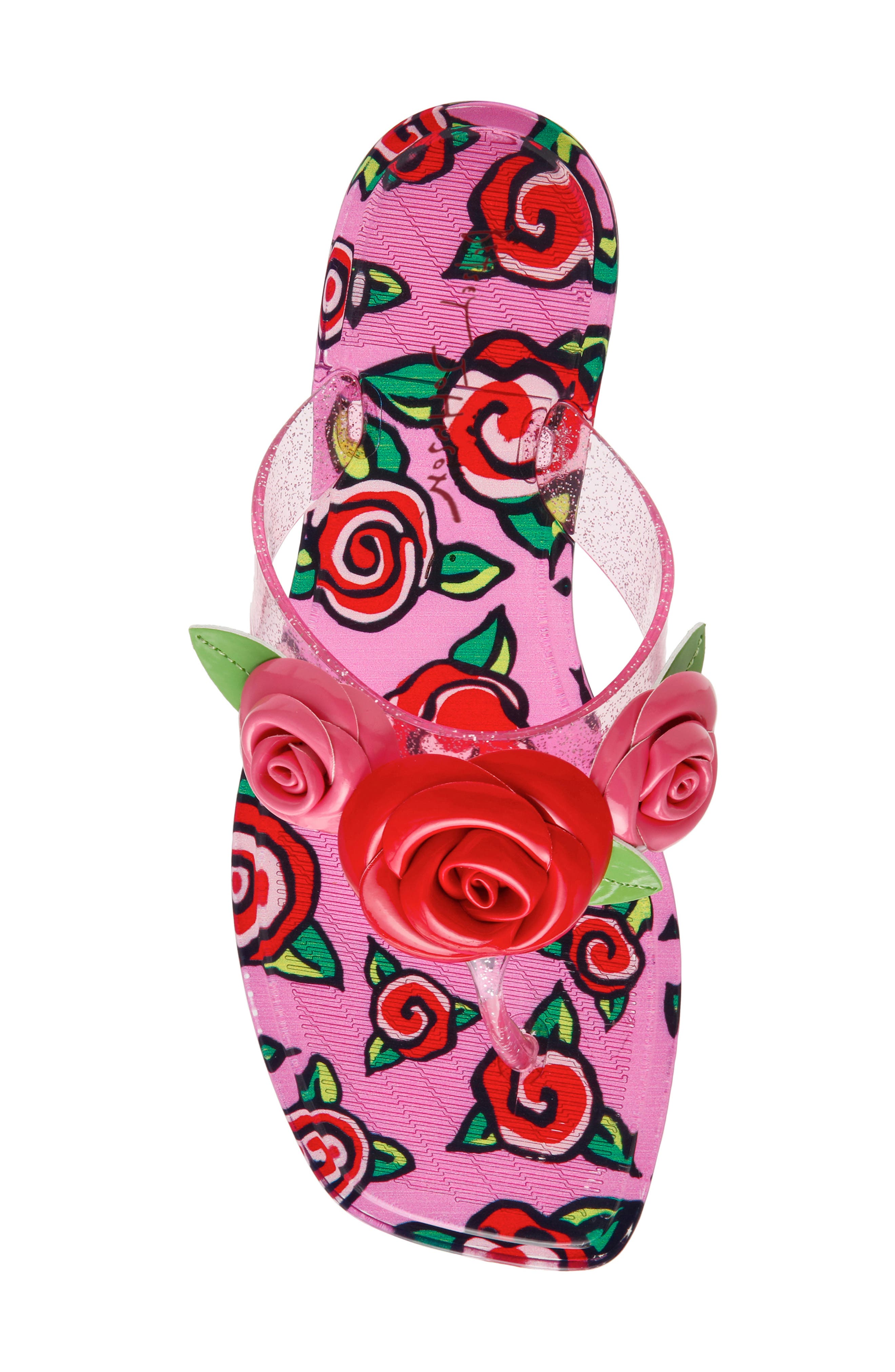 Trenten Jelly Flip Flop, Alternate, color, FUCHSIA/ ROSE