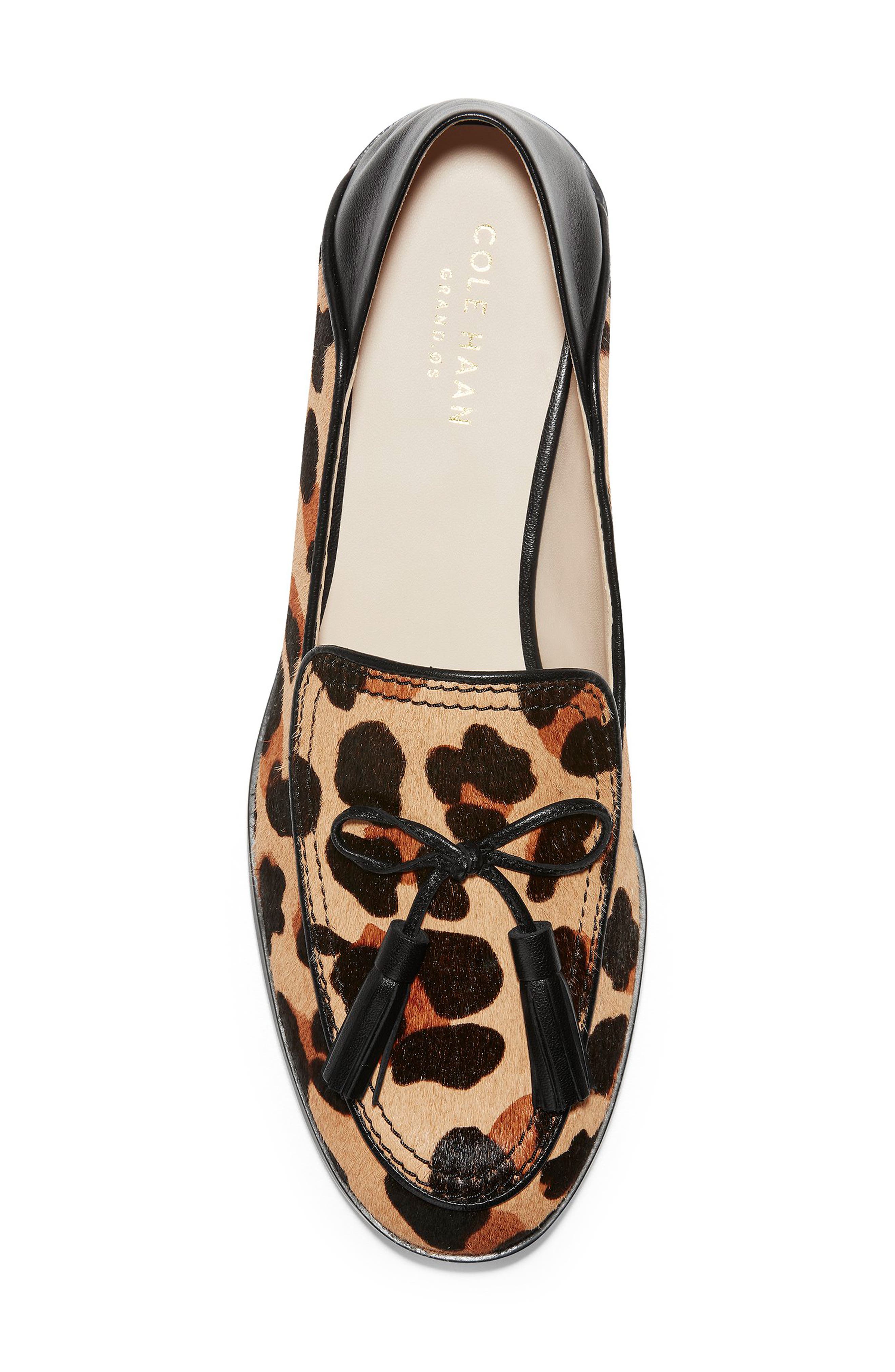Pinch Tassel Genuine Calf Hair Loafer, Alternate, color, JAGUAR/ BLACK CALF HAIR