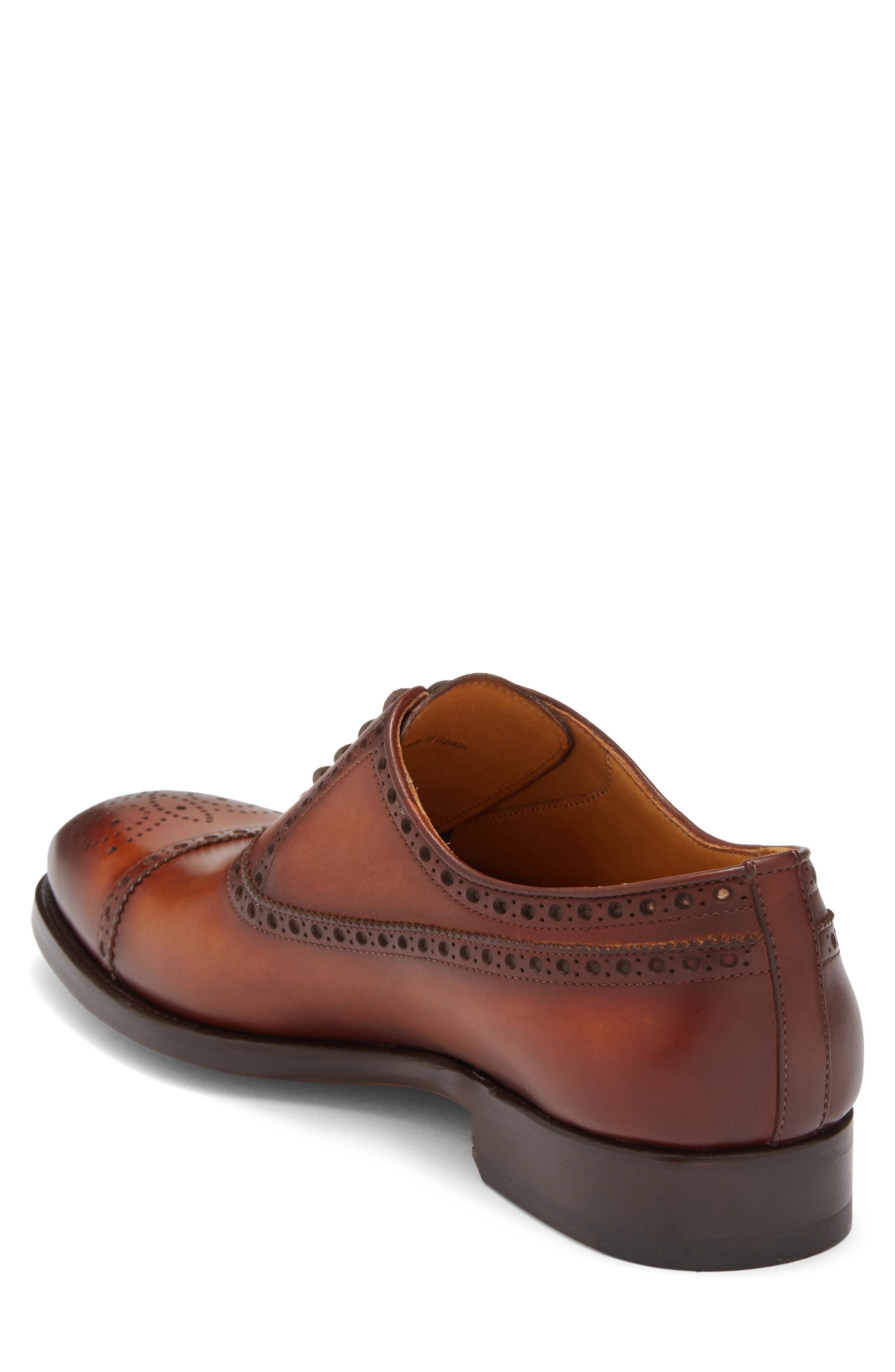 Hipolito Brogue Cap Toe Oxford, Alternate, color, CUERO