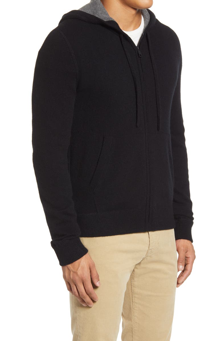 Vince Regular Fit Zip Cashmere Hoodie, Alternate, color, 