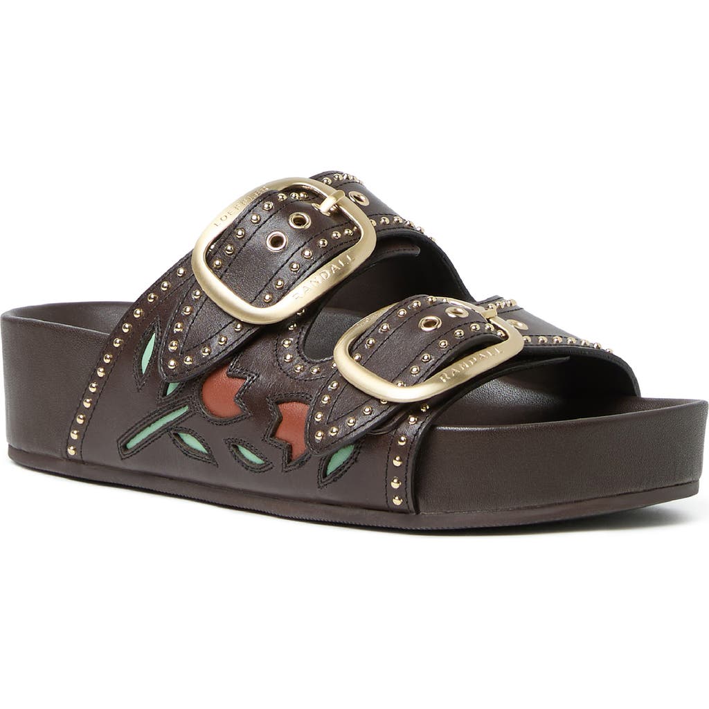 Loeffler Randall Eve Studded Platform Sandal In Brown