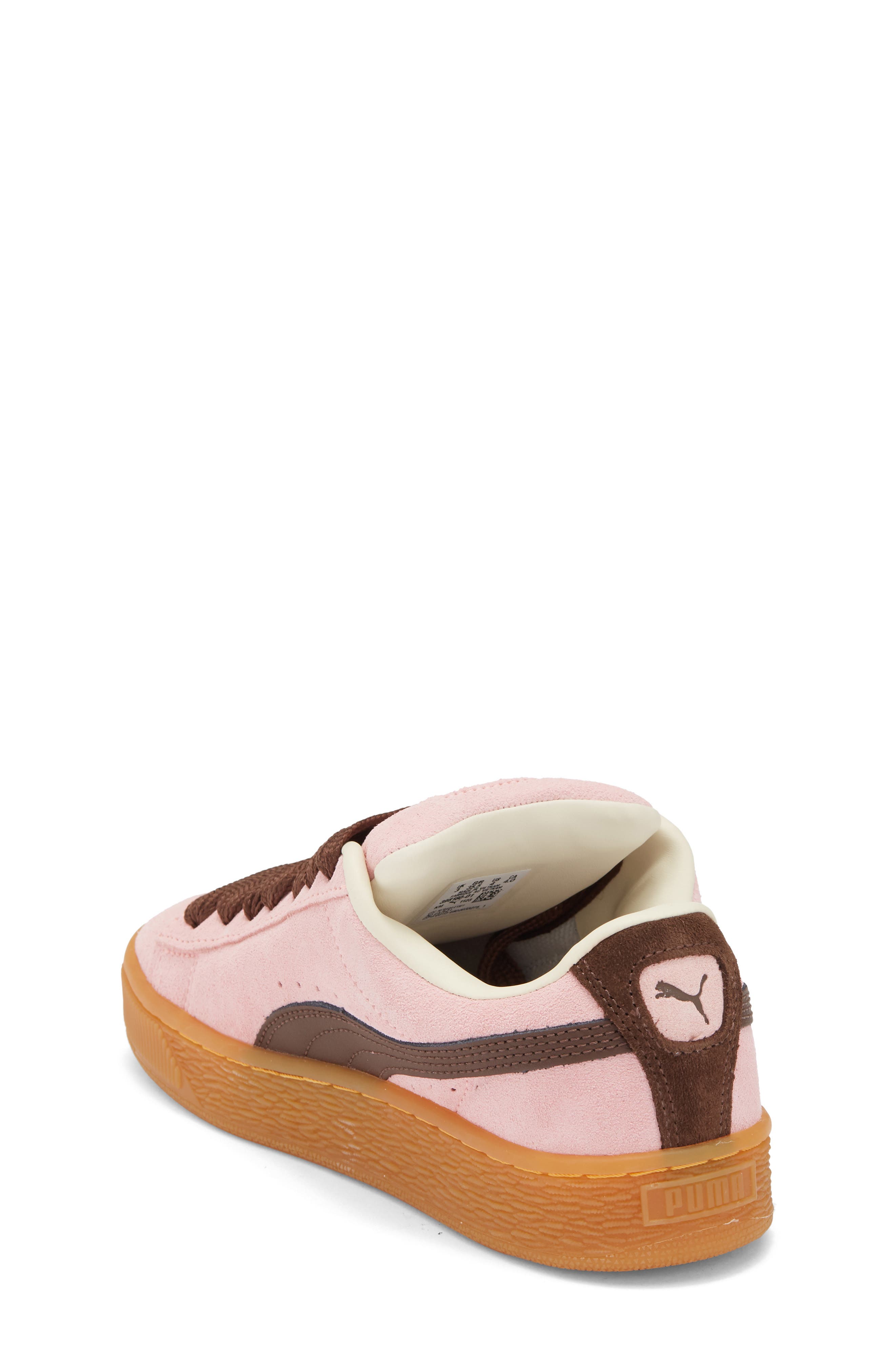Kids' X-Large Skate Sneaker, Alternate, color, PEACH SMOOTHIE/ BROWN/ IVORY