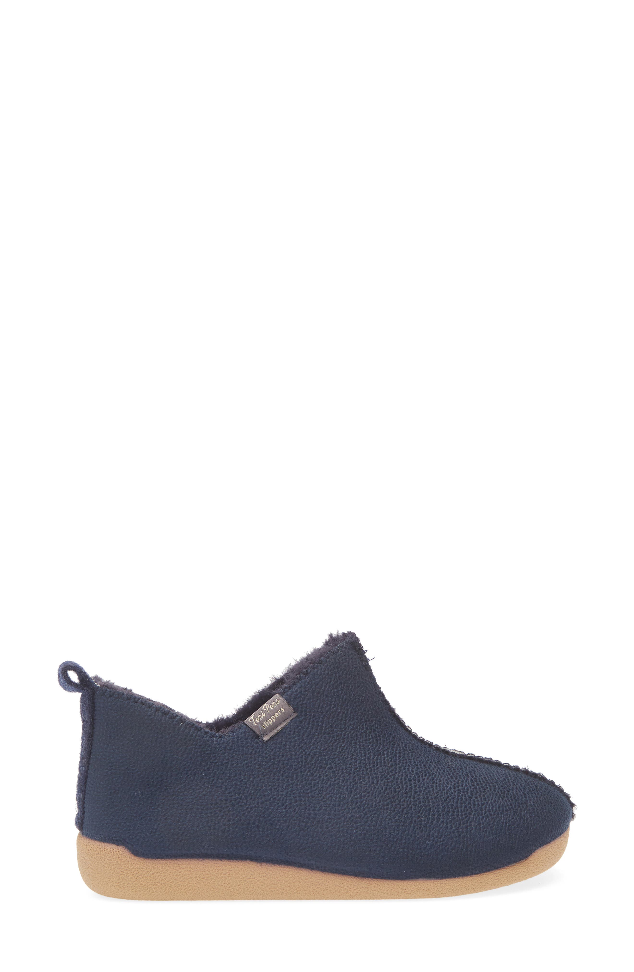 Moscu Faux Fur Lined Slip-On Shoe, Alternate, color, NAVY